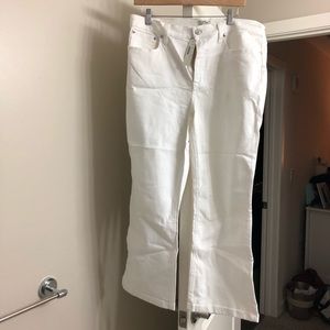 JCrew White Cropped Billie Jean